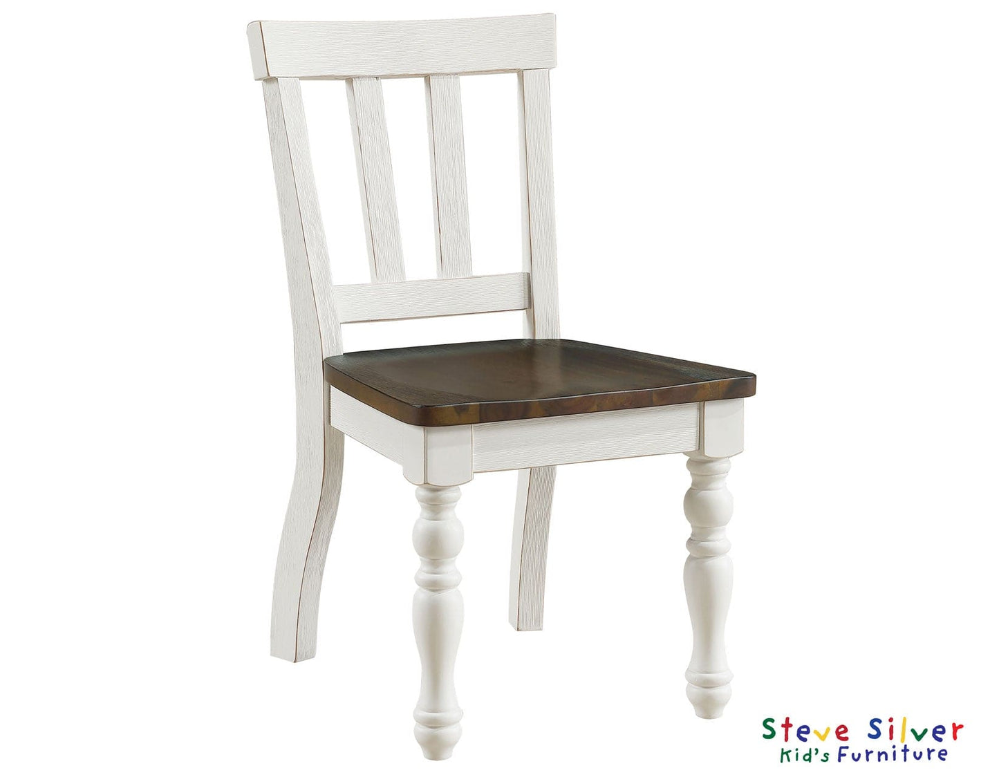 Joanna Kids 5 Piece Dining Set, Ivory and Mocha Finish