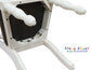Joanna Kids Solid Wood Side Chair, Ivory and Mocha Finish