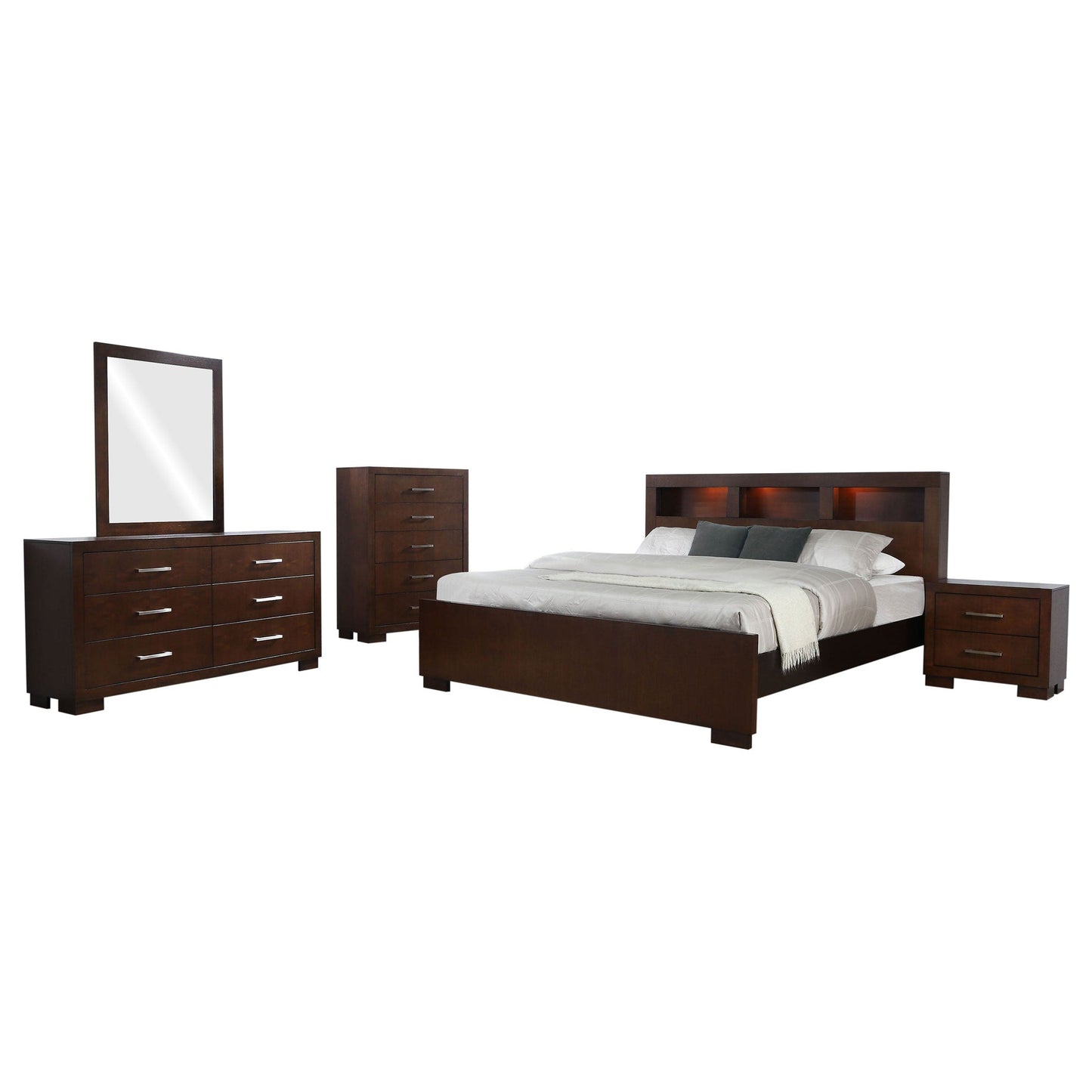 Jessica 5-piece Queen Bedroom Set Cappuccino