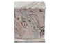 Irma I-Beam Solid Toronto Brown Marble Accent Table