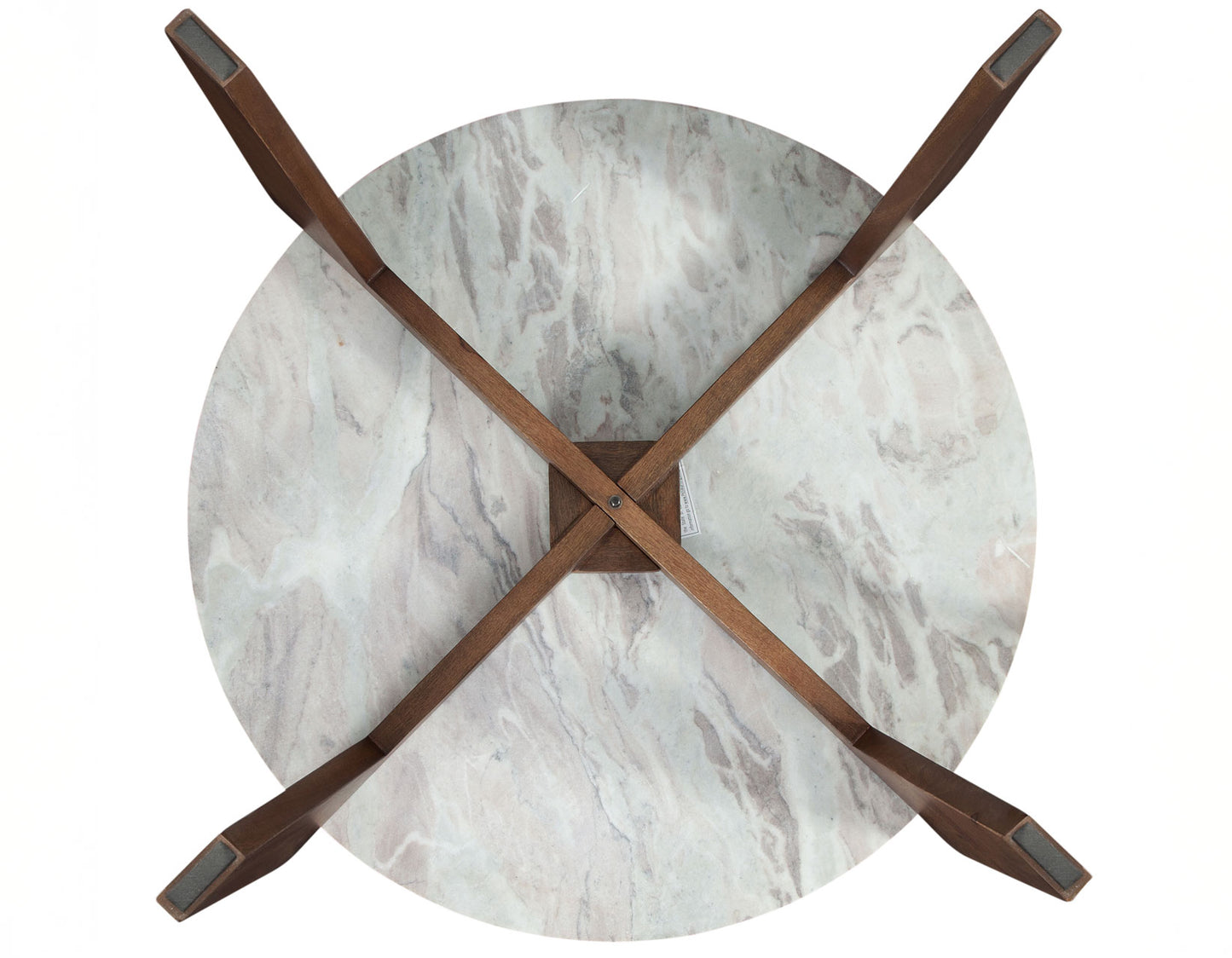 Shavon Solid Toronto Brown Marble 18.5″ Round End Table