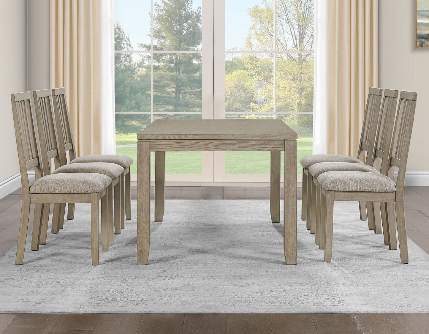 Yorktown 7-Pack Dining Pack, Sand Finish