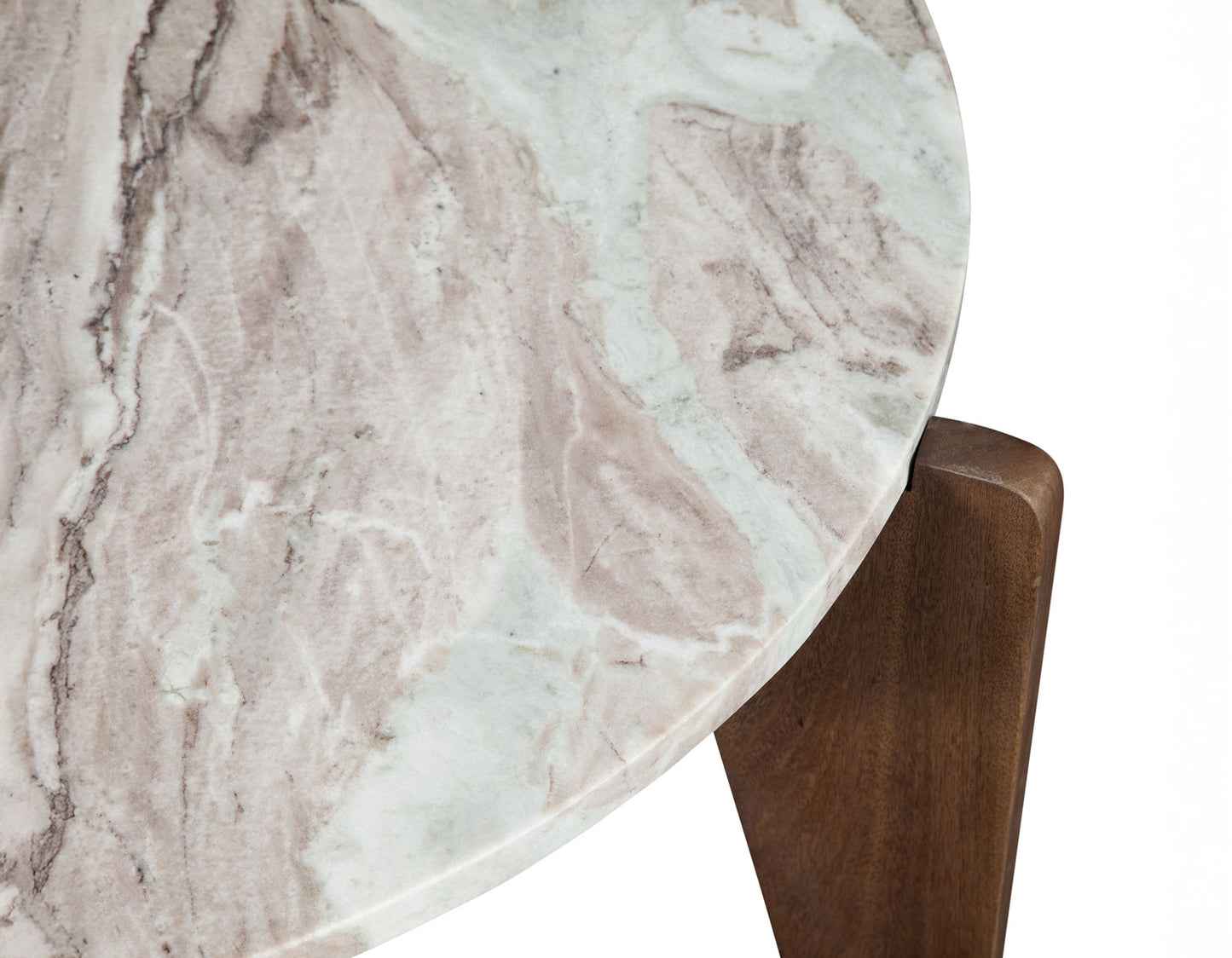 Shavon 32″ Round Solid Toronto Brown Marble Coffee Table