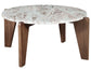Shavon 3-Piece Solid Toronto Brown Marble Table Set
