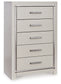 Zyniden King Upholstered Panel Bed with Mirrored Dresser, Chest and Nightstand