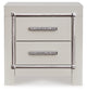 Zyniden King Upholstered Panel Bed with Mirrored Dresser, Chest and Nightstand