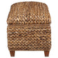 Laughton Hand-Woven Banana Leaf Storage Bench Amber