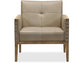 Hooker Furniture Living Room Carverdale Leather Club Chair w/Wood Frame