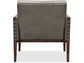 Hooker Furniture Living Room Carverdale Leather Club Chair w/Wood Frame