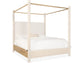 Hooker Furniture Bedroom Retreat Pole Rattan King Upholstered Poster Bed w/Canopy