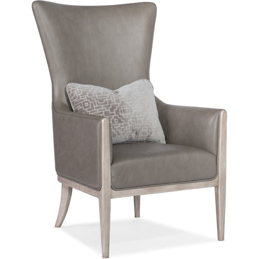 Hooker Furniture Living Room Kyndall Club Chair with Accent Pillow