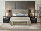 Hooker Furniture Bedroom Linville Falls River Branch Upholstered Bench