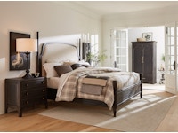 Hooker Furniture Bedroom Americana California King Upholstered Poster Bed