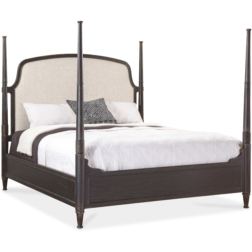 Hooker Furniture Bedroom Americana California King Upholstered Poster Bed