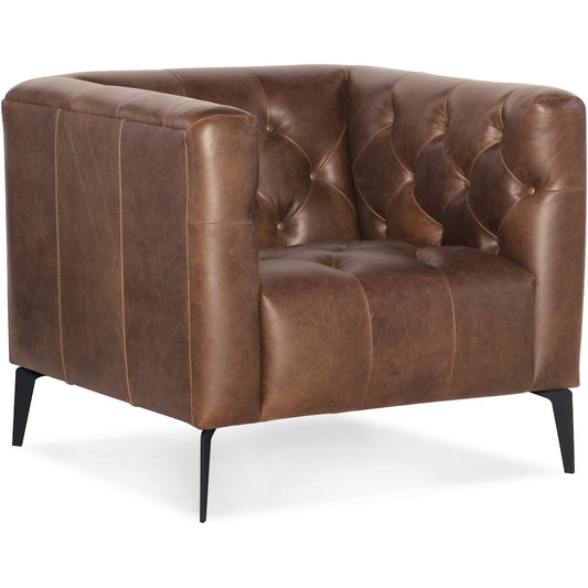 Hooker Furniture Living Room Nicolla Leather Stationary Chair