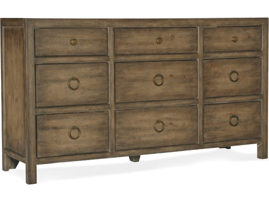 Hooker Furniture Bedroom Sundance Nine-Drawer Dresser