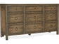 Hooker Furniture Bedroom Sundance Nine-Drawer Dresser