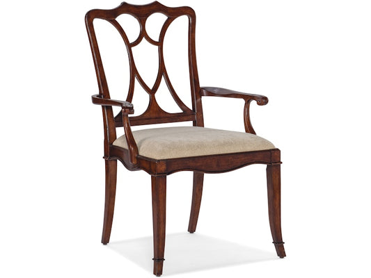 Hooker Furniture Casual Dining Charleston Upholstered Seat Arm Chair-2 per carton/price ea