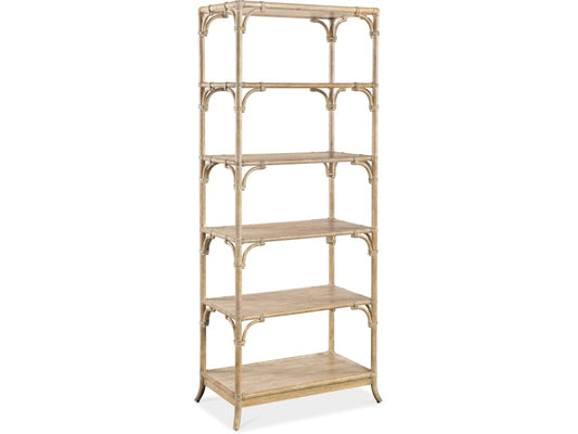 Hooker Furniture Home Office Retreat Pole Rattan Bookcase