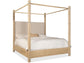 Hooker Furniture Bedroom Retreat Pole Rattan Cal King Upholstered Poster Bed w/Canopy