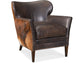 Hooker Furniture Living Room Kato Leather Club Chair w/ Dark HOH