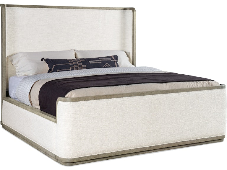 Hooker Furniture Bedroom Linville Falls Boones Cal King Upholstered Shelter Bed