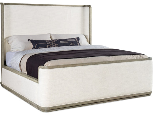 Hooker Furniture Bedroom Linville Falls Boones Cal King Upholstered Shelter Bed