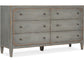 Hooker Furniture Bedroom Ciao Bella Six-Drawer Dresser- Speckled Gray