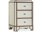 Hooker Furniture Bedroom Arabella Mirrored Three-Drawer Nightstand
