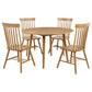 Andrews 5-piece Round Wood Dining Room Table Set Light Ash