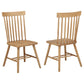 Andrews Windsor Spindle Back Dining Side Chair Light Ash (Set of 2)