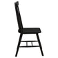 Andrews Windsor Spindle Back Dining Side Chair Black (Set of 2)