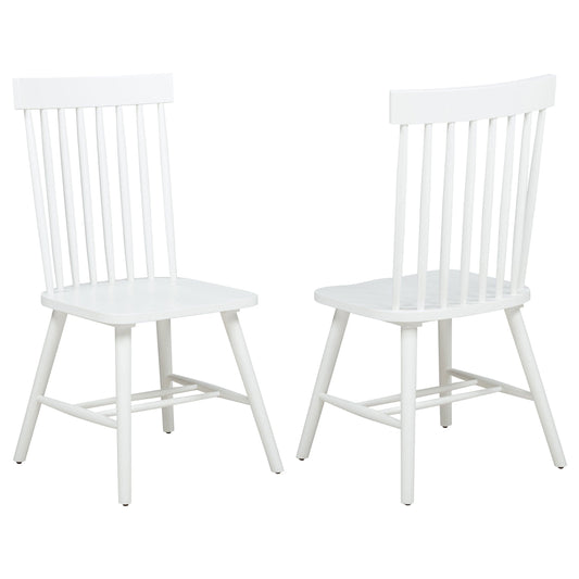 Andrews Windsor Spindle Back Dining Side Chair White (Set of 2)