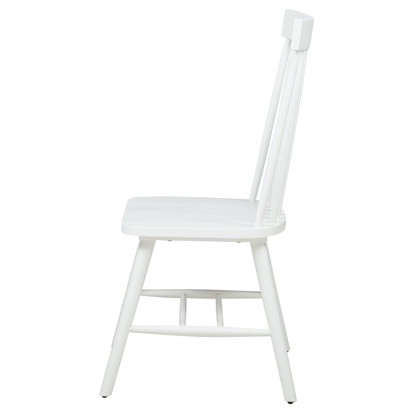 Andrews Windsor Spindle Back Dining Side Chair White (Set of 2)