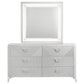 Cassia 6-drawer Dresser Cabinet with Mirror White High Gloss