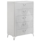 Cassia 5-drawer Bedroom Chest of Drawers White High Gloss