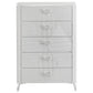 Cassia 5-drawer Bedroom Chest of Drawers White High Gloss