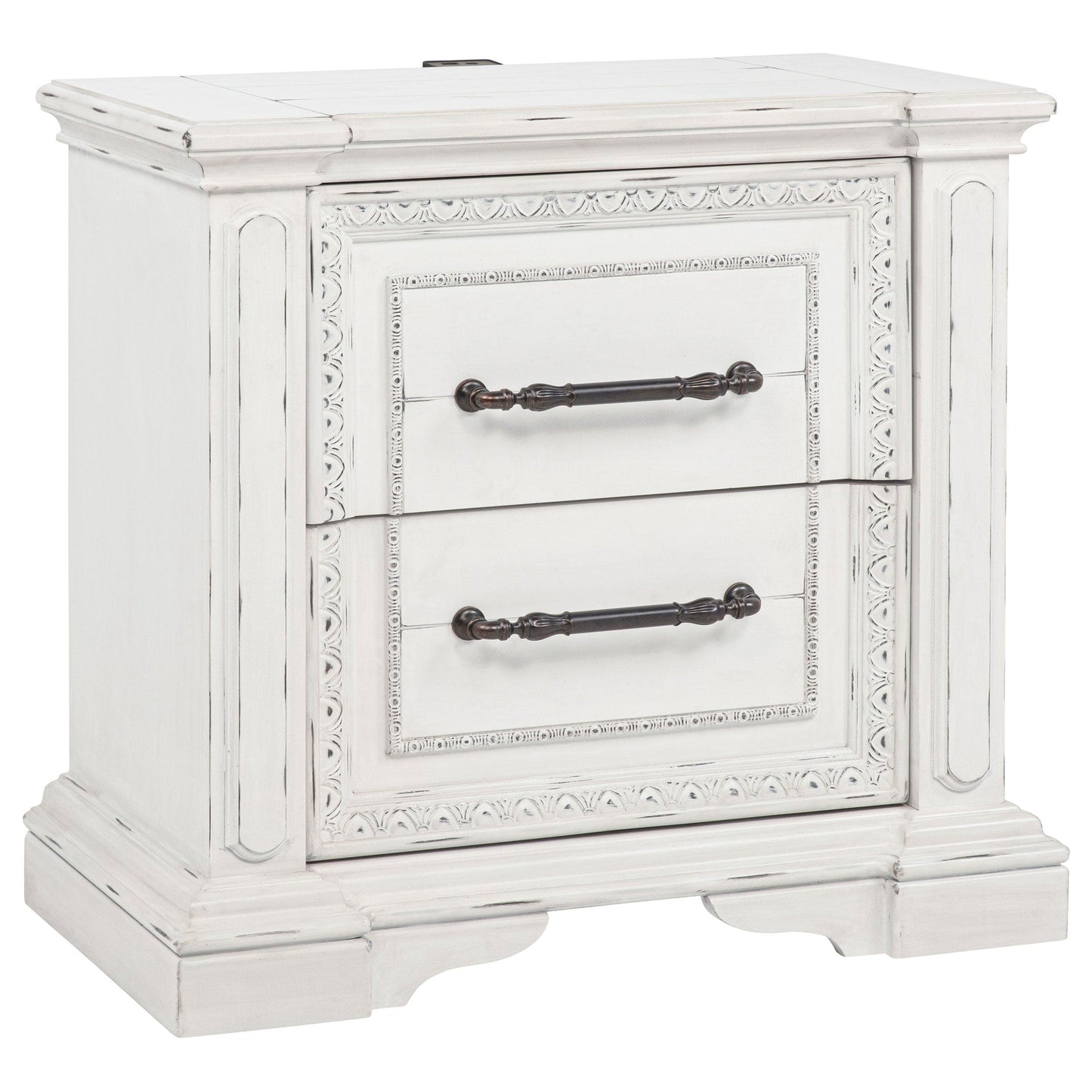 McKinney 2-drawer Nightstand with Dual USB Vintage White