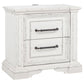 McKinney 2-drawer Nightstand with Dual USB Vintage White