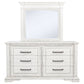 McKinney 6-drawer Bedroom Dresser with Mirror Vintage White