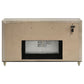 Lorient 8-drawer LED Bedroom Flame Box Dresser Ivory Camel