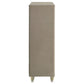 Lorient 5-drawer LED Chest of Drawers Ivory and Camel