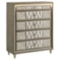Lorient 5-drawer LED Chest of Drawers Ivory and Camel