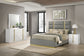 Ines 4-piece Queen Bedroom Set Grey and White High Gloss