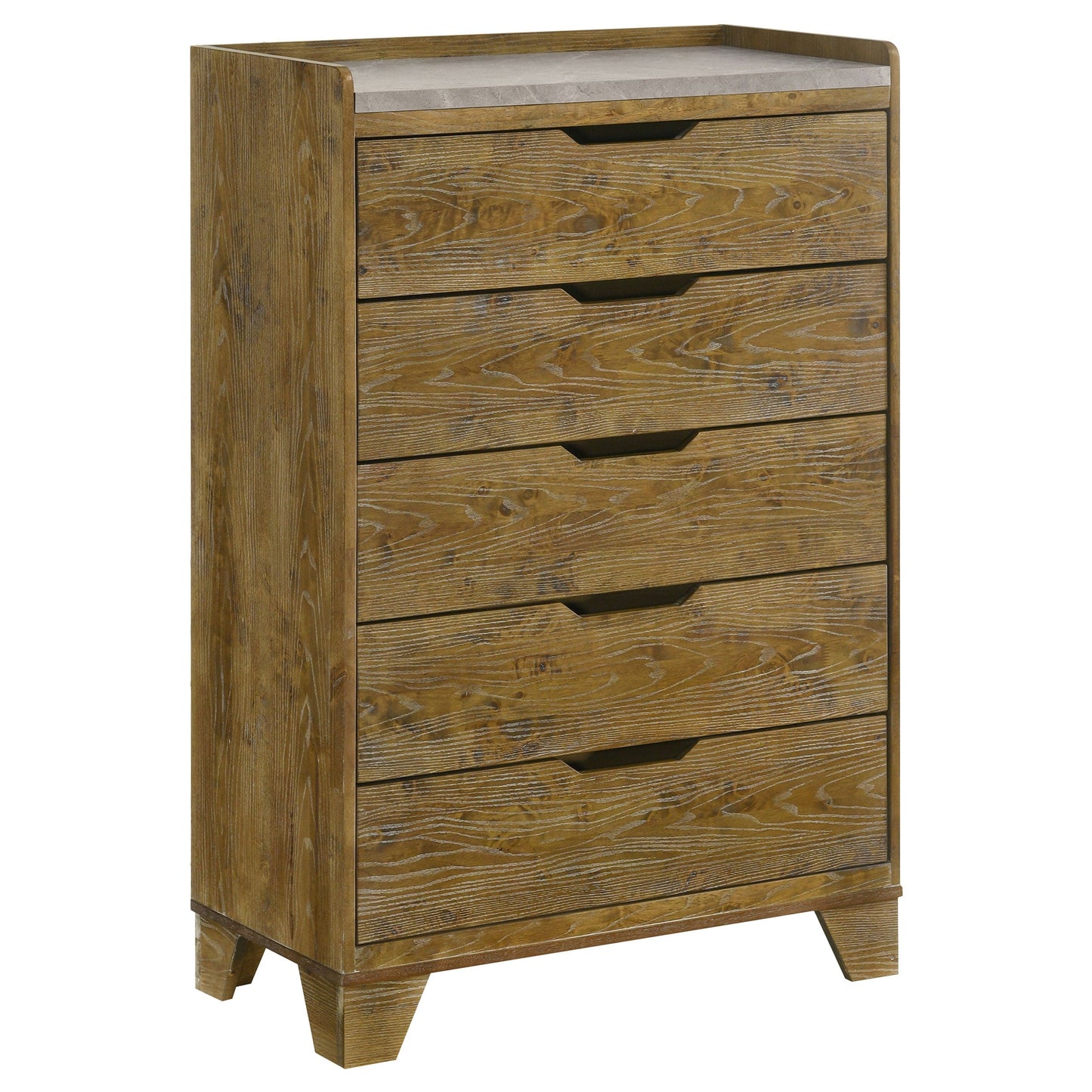 Henderson 5-drawer Bedroom Chest of Drawers Medium Oak