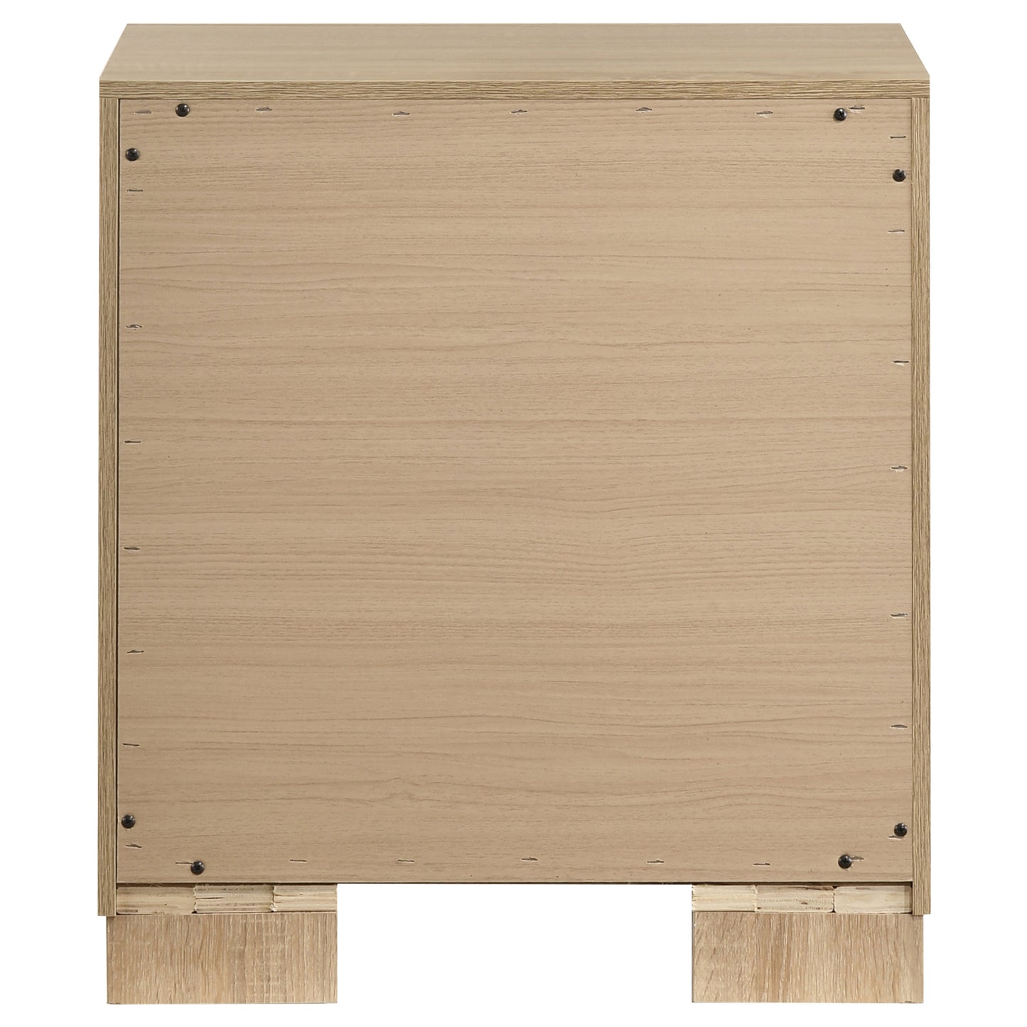 Arielle 2-drawer Bedroom Nightstand with Casters Light Oak