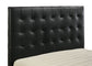Medley Genuine Leather Queen Panel Platform Bed Black
