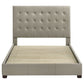 Medley Genuine Leather Queen Panel Platform Bed Tan