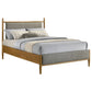 Mason 46-inch Full Panel Platform Bed Grey and Light Brown