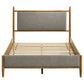 Mason 46-inch Full Panel Platform Bed Grey and Light Brown